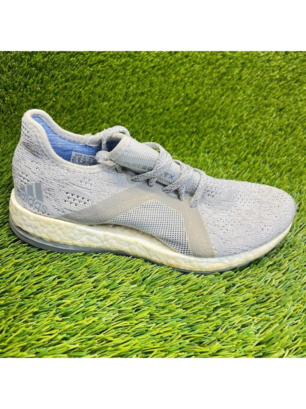 Adidas Pureboost X Element Womens Size 6.5 Gray Athletic Running Shoes‎ Sneakers